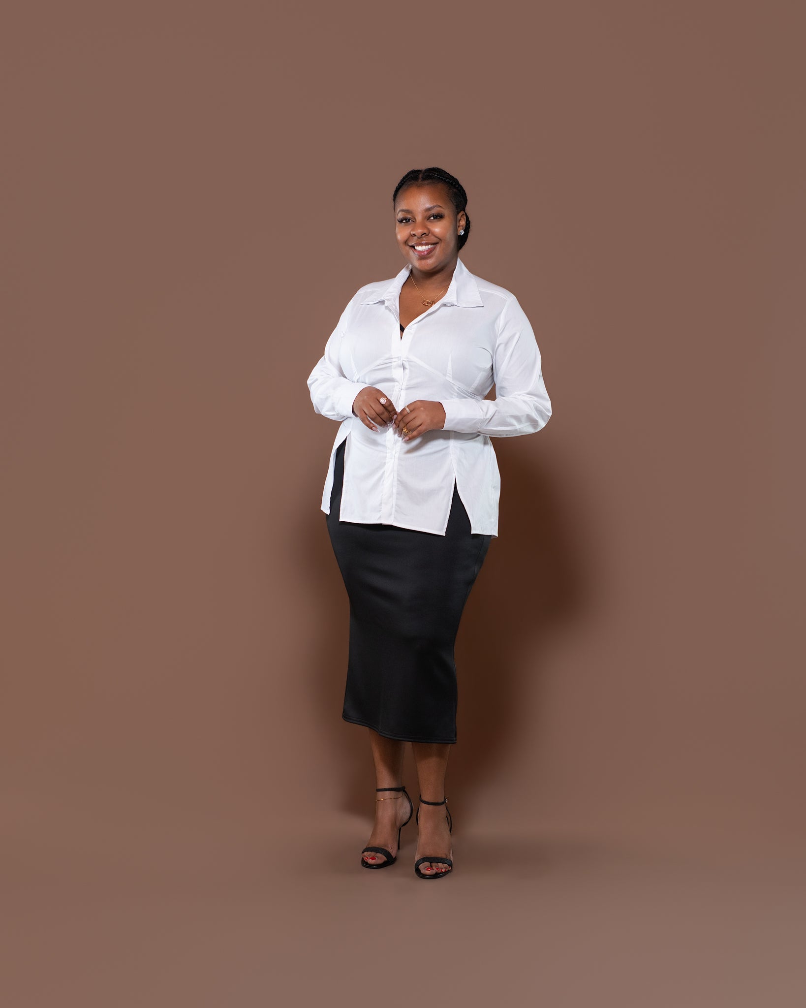 Fitted Pencil Skirt in Black